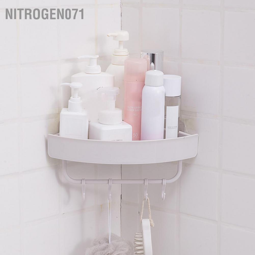 Nitrogen071 Kệ góc nhà tắm giá đựng đồ nhà vệ sinh dán tường siêu chắc nhựa 2 lớp chịu lực
