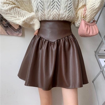 Chân váy bằng da PU lưng cao dáng chữ A phong cách gợi cảm thời trang cho nữ | BigBuy360 - bigbuy360.vn