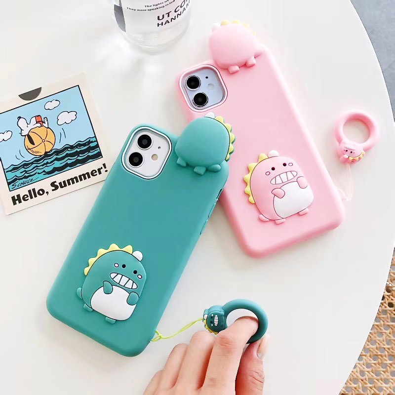 Ốp cao su khủng long 3D iPhone 6/6s/7/8/SE /7/8Plus/X/Xr/Xs/XsMax/11/Pro/Max 12 Mini 12/12 Pro/Max/13/Pro/Max
