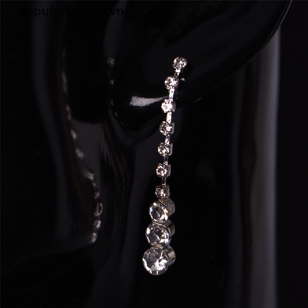 1 Set Vòng cổ Và Bông Tai Đính Đá Sang Trọng Cho Cô Dâu