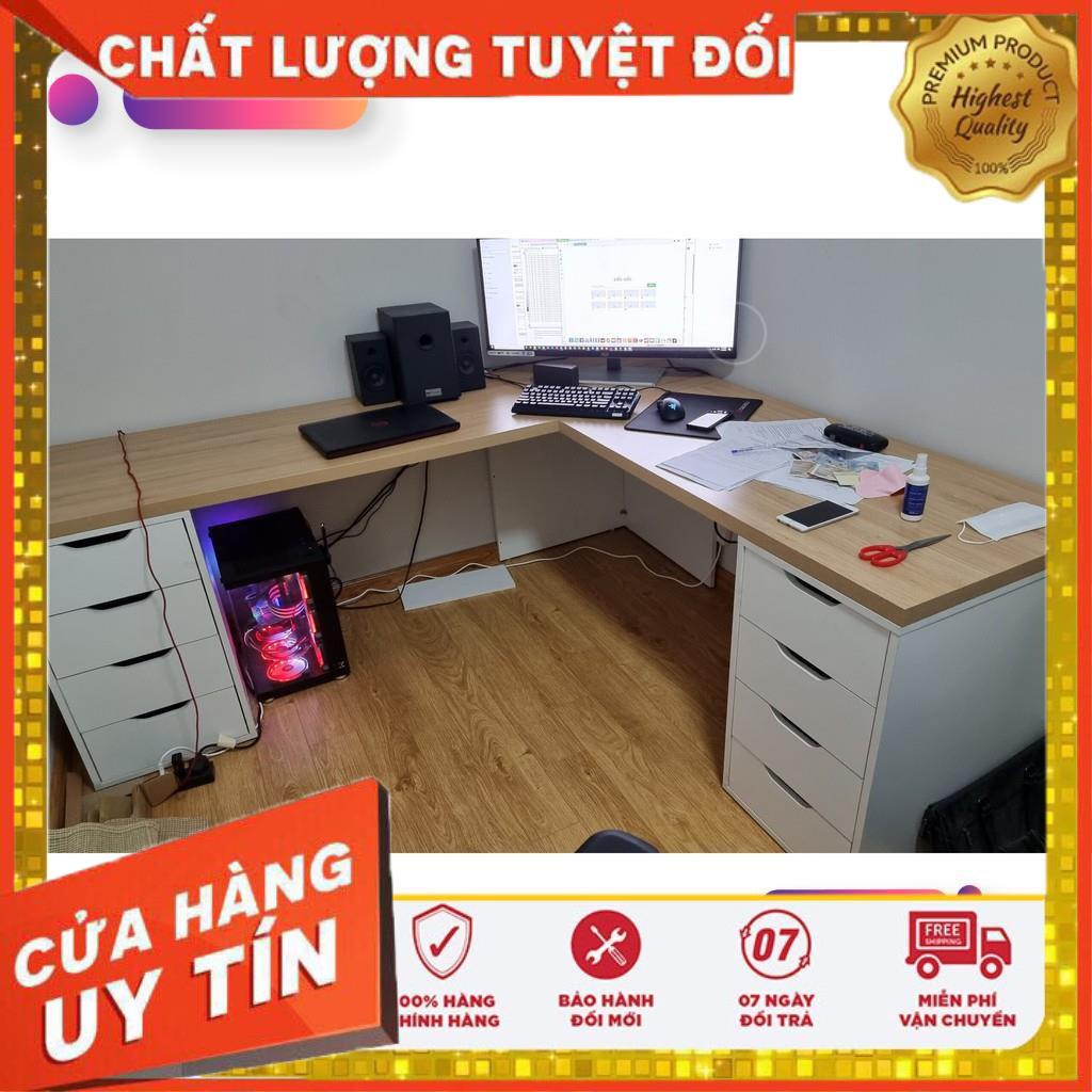 Bàn làm việc chữ L phong cách Ikea hiện đại