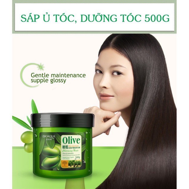 Bộ Sản Phẩm OLIVE BiOQUA siêu mượt tóc và phục hồi hư tổn ngăn rụng tóc