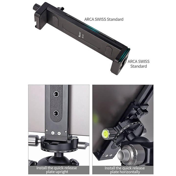 Kẹp iPad và máy tính bảng lên Tripod nhôm CNC Xiletu XJ-15