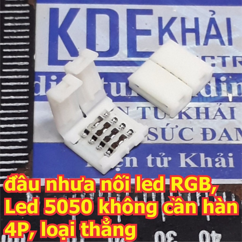 10 cái đầu nhưa nối led RGB, 5050 không cần hàn 4P, loại thẳng kde2650