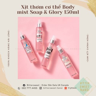(bill UK mẫu mới) Xịt thơm cơ thể nước hoa body mist Soap & Glory Fragrance Spritz thumbnail