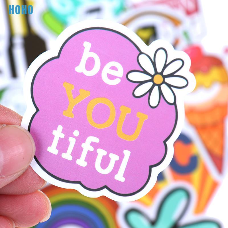 Set 50 Miếng Dán Họa Tiết Hoạt Hình Trang Trí Đa Năng Chất Lượng Cao