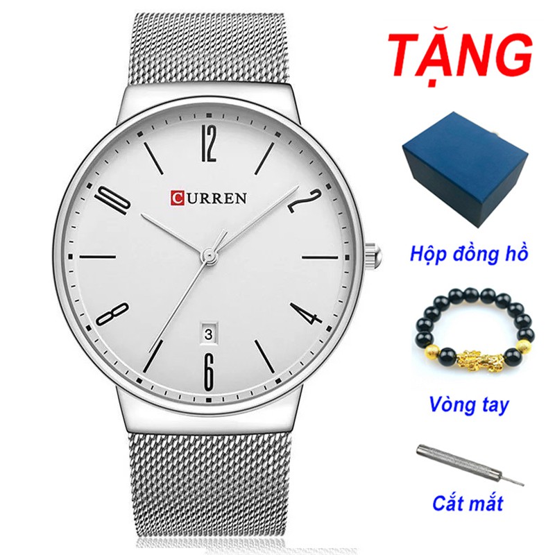 Đồng Hồ Nam CURREN Thiết Kế Dây Thép Lụa Cao Cấp - Mẫu Mới NEW&HOT 2019