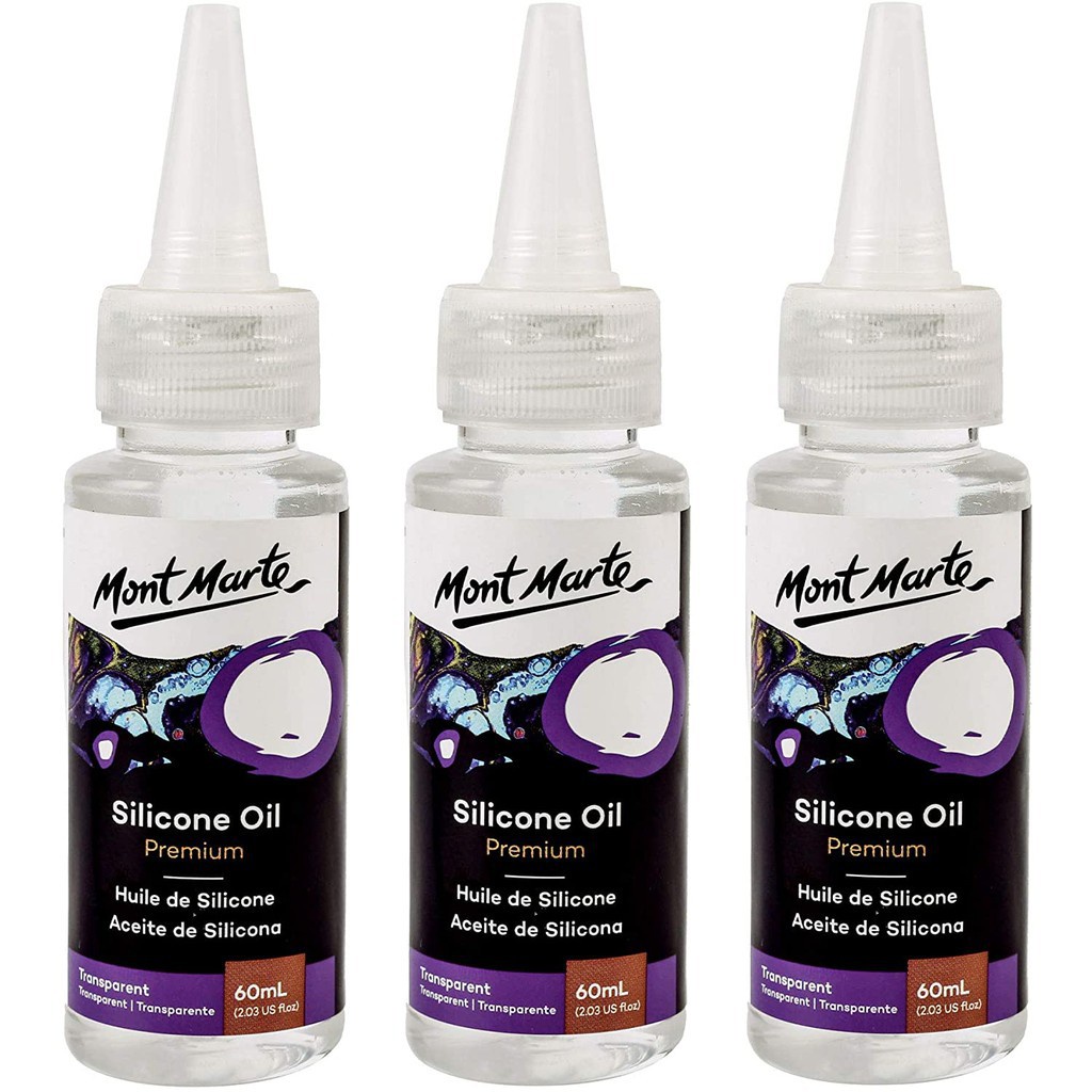 [ TÂM TÂM ]-Dầu silicon loang màu, Oil silicon Mont Marte Pouring Acrylic 60ml/180ml