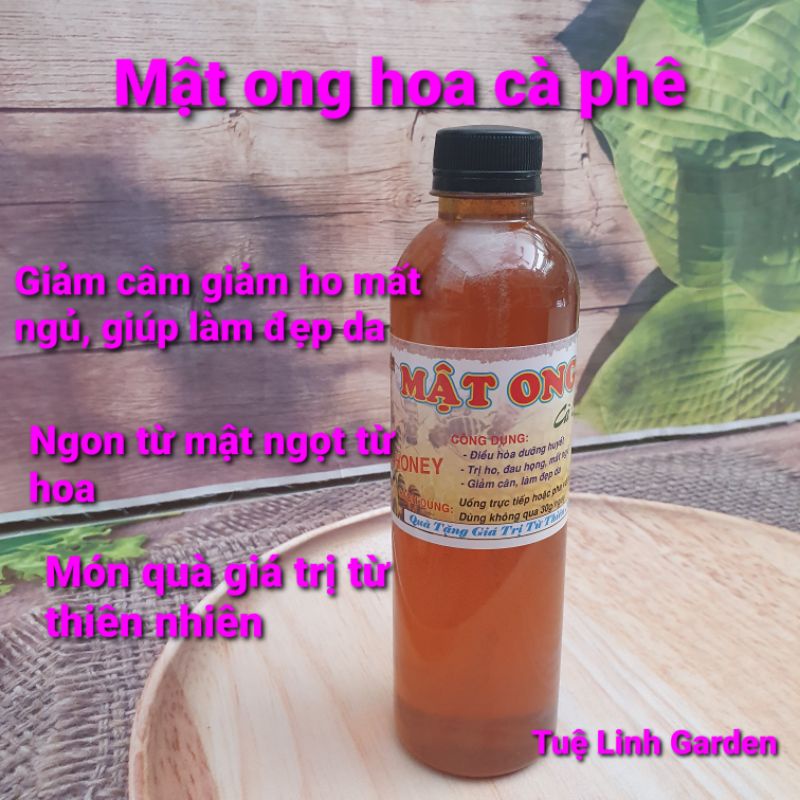Mật ong hoa cà phê Bee Honey Tuệ Linh Garden chai 500ml