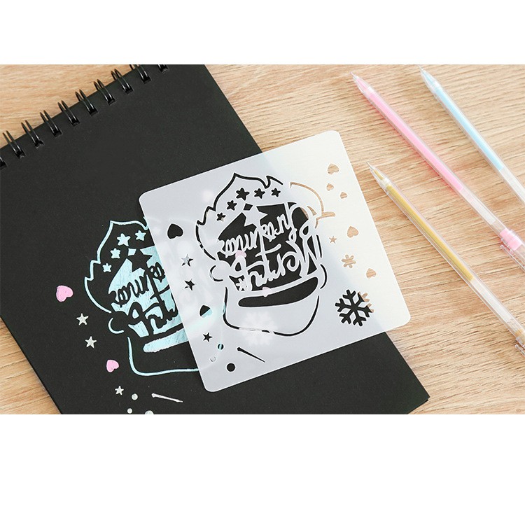 Set khuôn vẽ trang trí giáng sinh 12/24 khuôn.