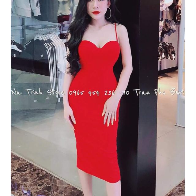 Đầm body 2 dây