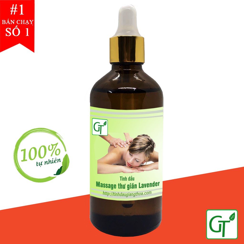 Tinh dầu Massage Thư Giãn Oải Hương (Lavender) Cao Cấp 100ml - Mềm Mịn Da, Thư Giãn, Giải Tỏa Stress