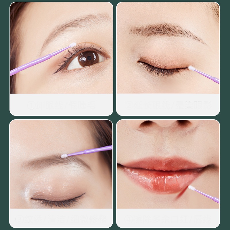 Tăm tháo mi bịch 100 cây_keo nối mi_dụng cụ nối mi