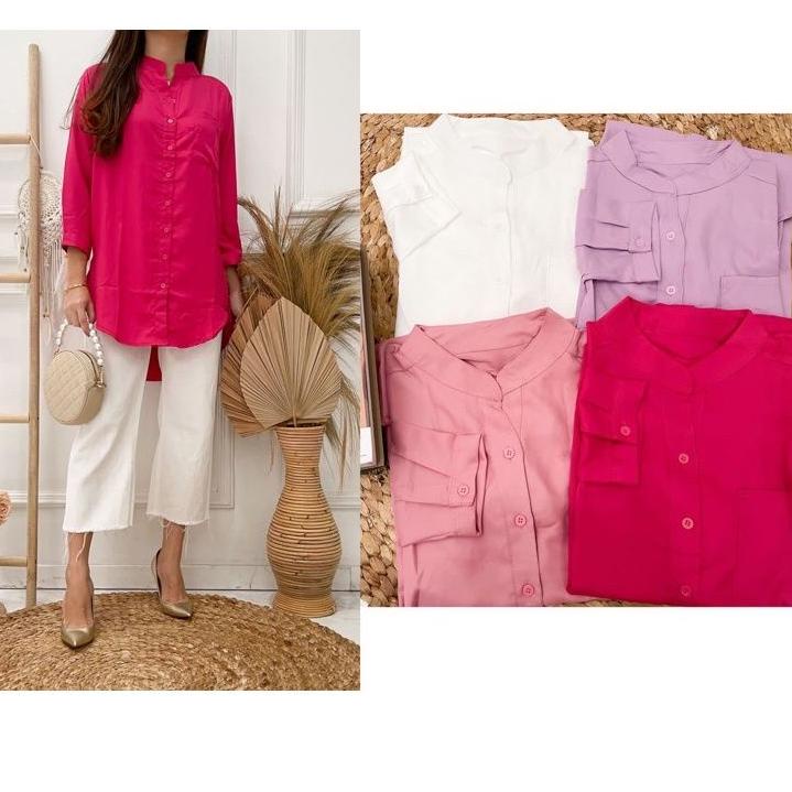 ➱ Áo Sơ Mi Tunic Trơn 1 | Áo Tunic Mới Nhất | Hình Ảnh Thật ➪