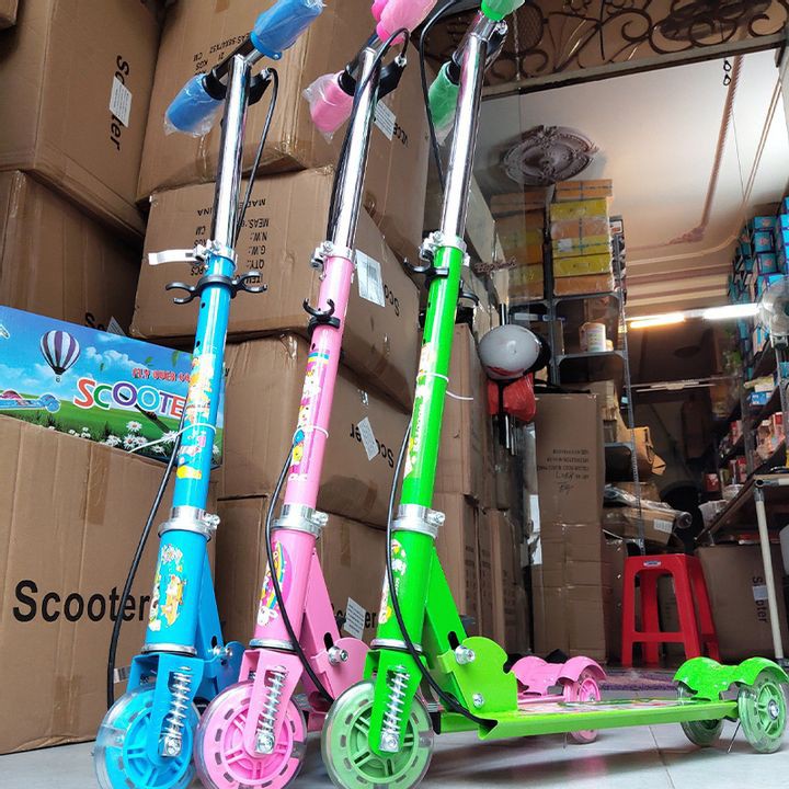 Xe trượt Scooter Có Lò Xo, Chuông và Phanh 2108-C