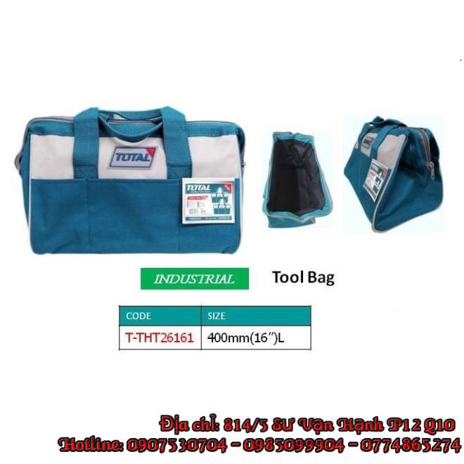 Giỏ đựng công cụ 16 Inch Total THT26161 - túi dụng cụ cầm tay, vải dù chống nhăn, dễ vệ sinh, hạn chế bụi bẩn