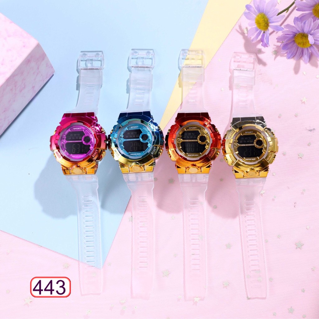 ĐÔNG HỒ NAM NỮ HAZO SPORT 443 PHA MÀU DÂY TRONG SUỐT THỜI TRANG CỰC HOT | BigBuy360 - bigbuy360.vn