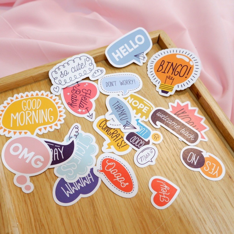 Sticker die-cut - Sticker cắt rời - Nguyên vật liệu làm Scrapbook Handmade