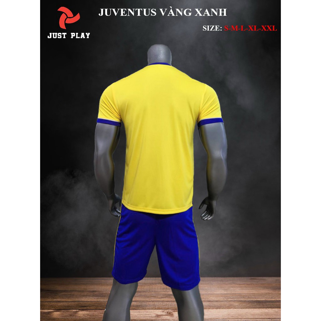 (GIÁ TẬN XƯỞNG) Bộ quần áo bóng đá thể thao Juve Vàng Xanh 2021