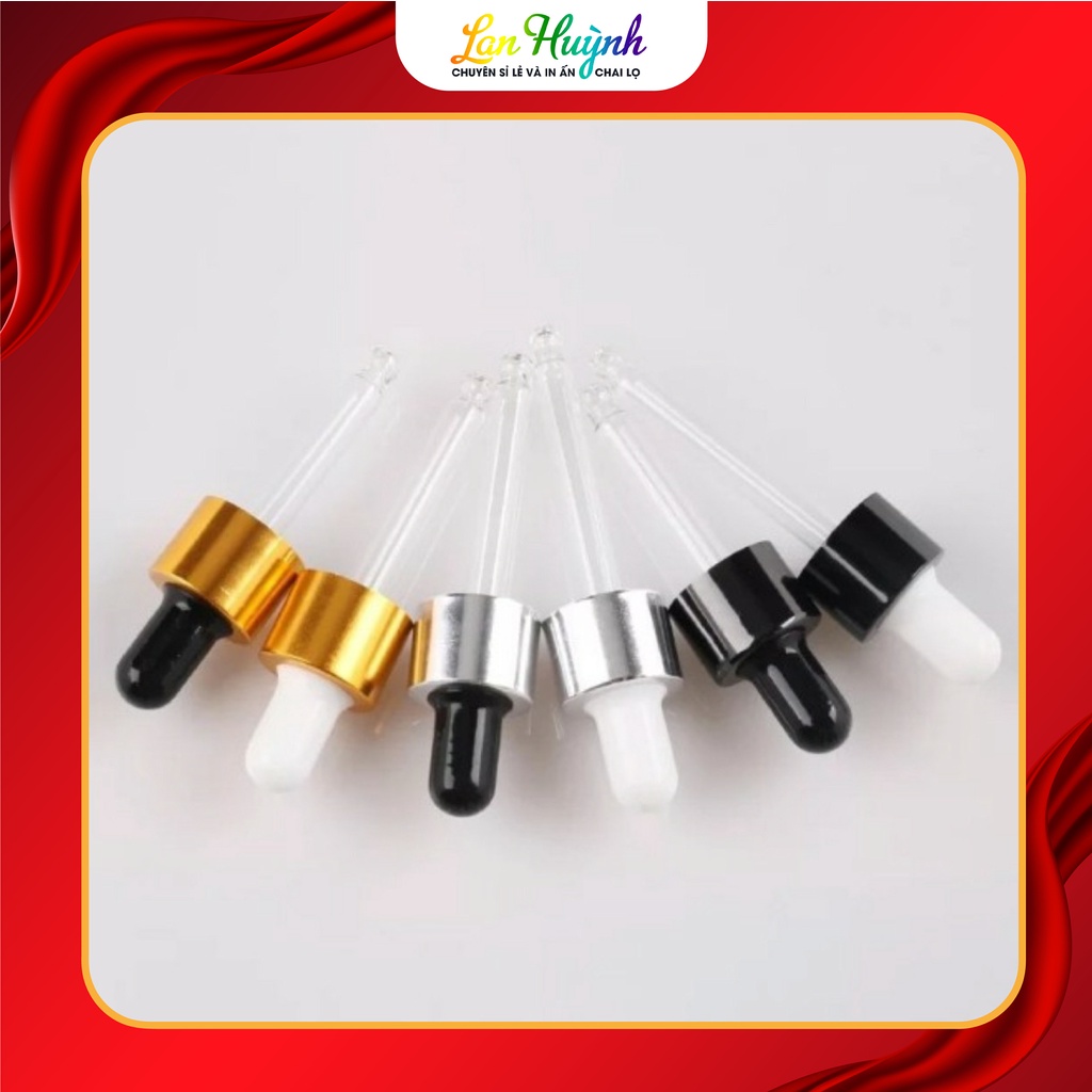 10 bộ Khoen nút bóp ống thủy tinh dành cho lọ serum cổ 18