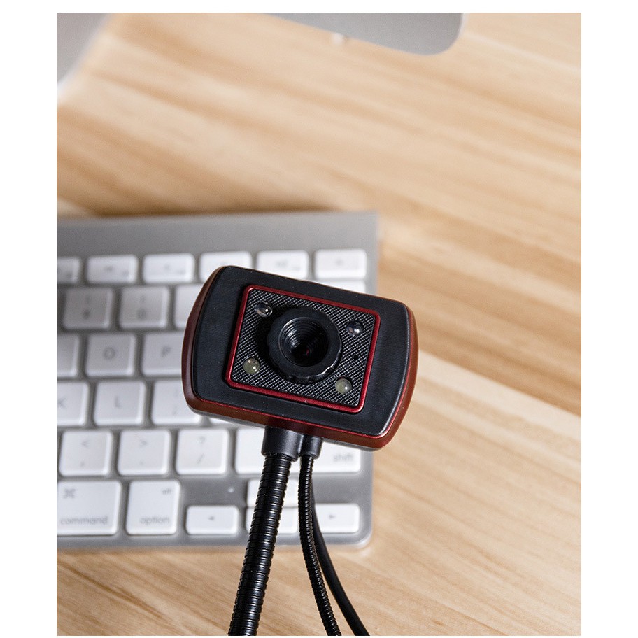 (Bảo hành 06 tháng) Webcam Chân Cao có mic dùng cho máy tính có tích hợp mic và đèn Led trợ sáng -Webcam máy tính để bàn