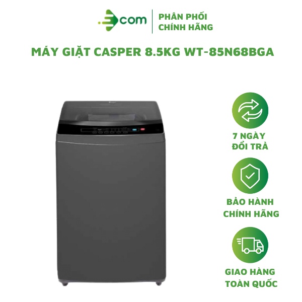 Máy Giặt Casper R 8.5KG WT-85N68BGA (Hàng Chính Hãng)