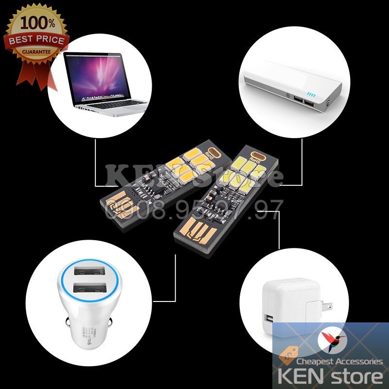 Đèn led, bóng led USB siêu sáng cảm ứng chạm tắt/mở/tăng/giảm độ sáng
