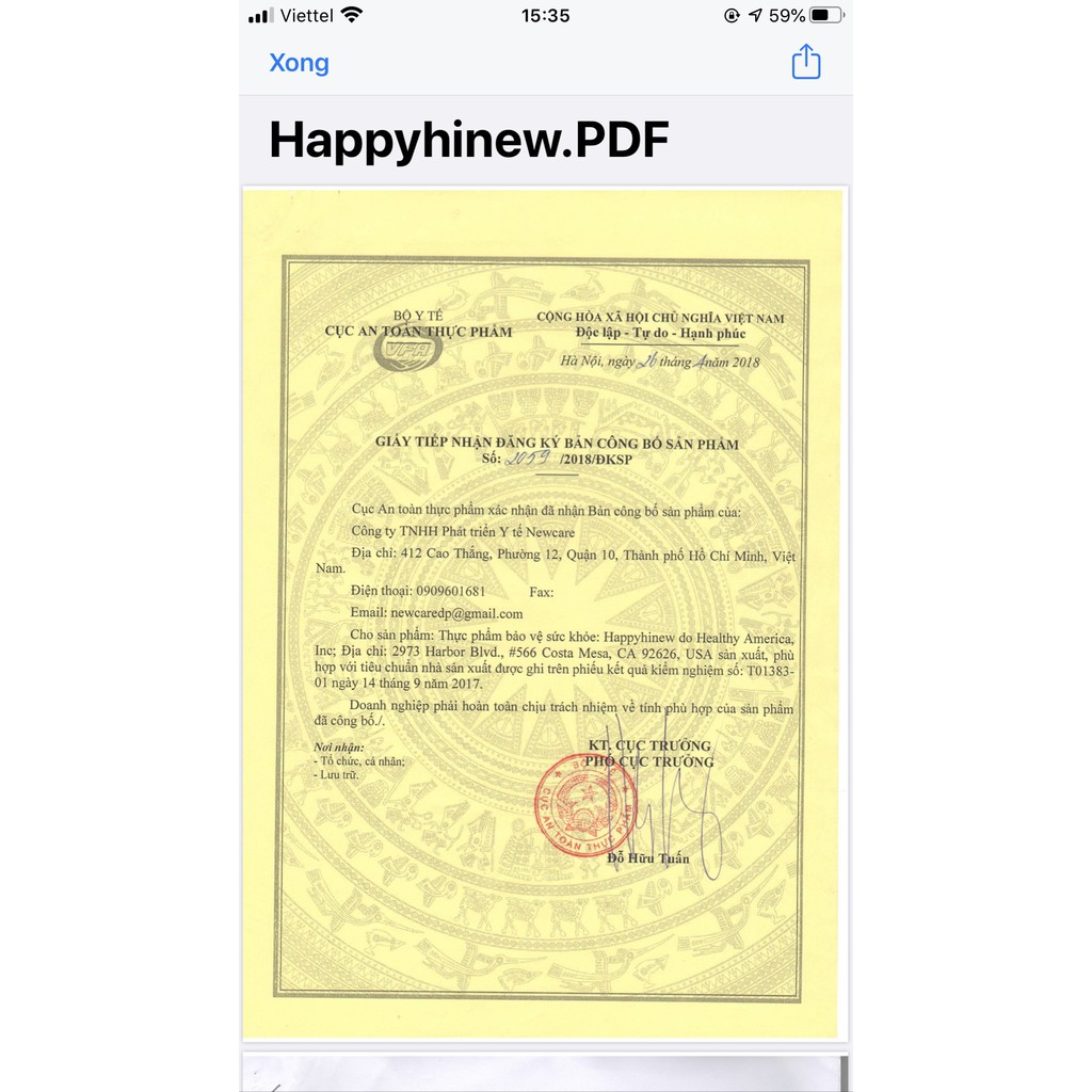 HAPPY HINEW - uống bổ sung vitamin và khoáng chất HỘP 30 VIÊN