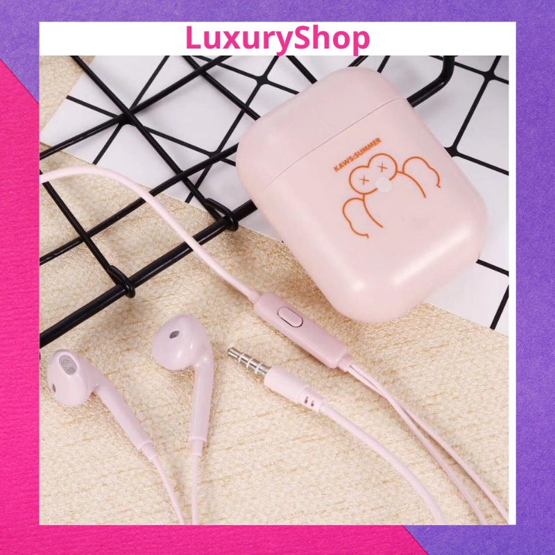 Tai nghe có dây nhét tai có mic dễ thương jack Cắm 3.5mm cho các dòng máy samsung IP6/6s,android-TNCDKUTE