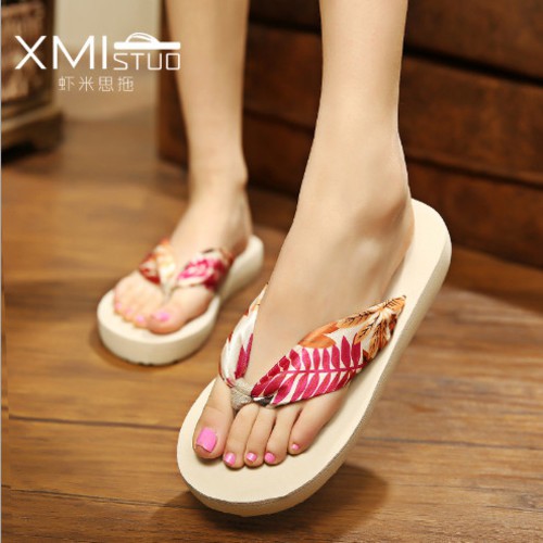 Dép kẹp nữ quai lụa, thương hiệu XMISTUO, dép thời trang loại cao cấp