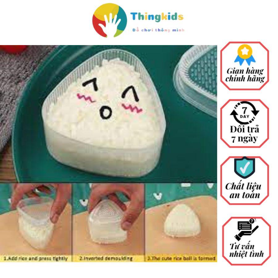 Set 07 Khuôn làm cơm nắm ăn dặm cho bé (kèm thìa) - Thingkids