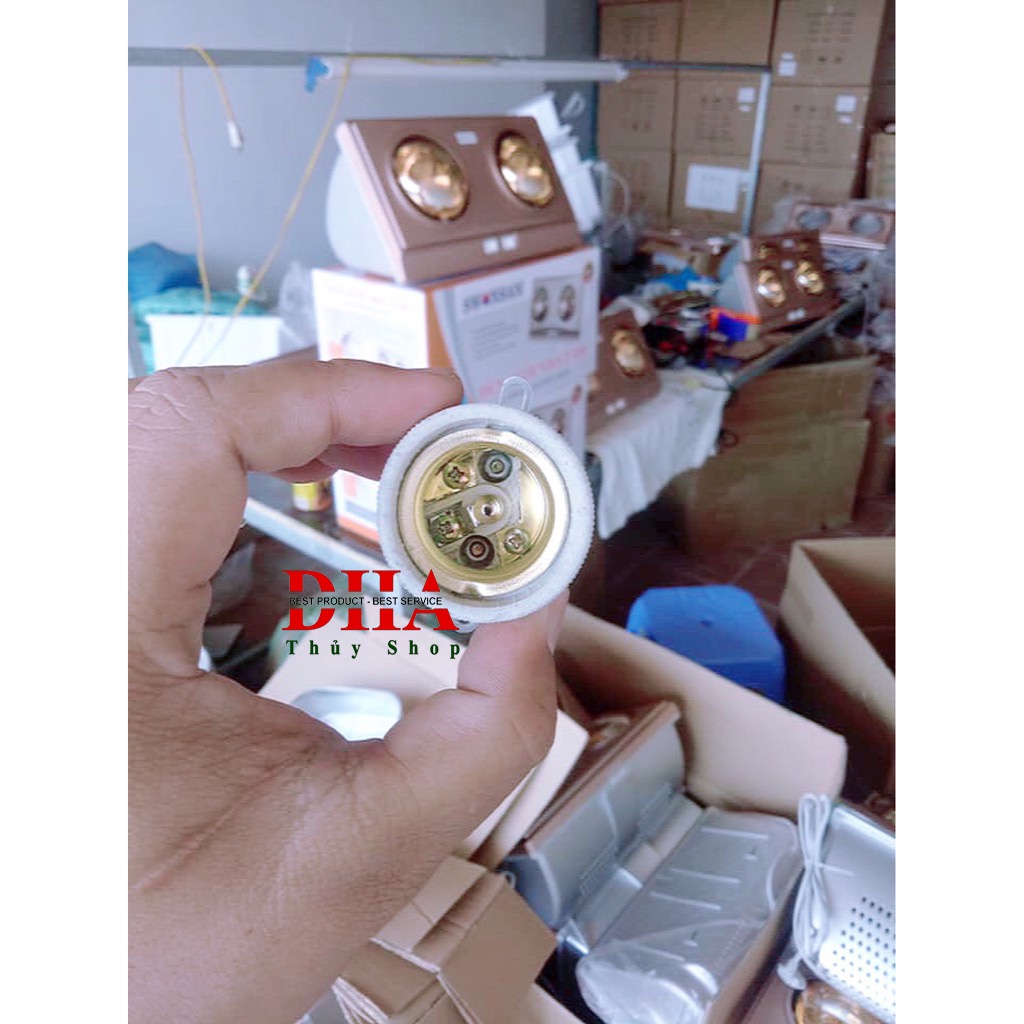 ĐÈN SƯỞI NHÀ TẮM SWONSAN 2 BÓNG SBH2-L1 - BẢO HÀNH CHÍNH HÃNG 5 NĂM