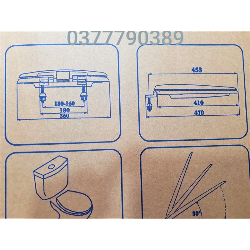 nắp bồn cầu màu trắng, xanh dương, xanh ngọc ( đủ phụ kiện)