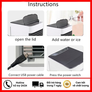 💥FREE SHIP💥 Quạt Điều Hòa Mini - Máy Điều Hòa Phun Sương Tạo Độ Ẩm - Siêu Mát