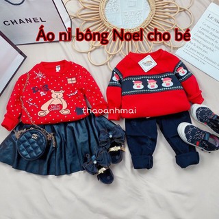 Áo nỉ bông Noel bé trai bé gái siêu ấm - Thời trang trẻ em