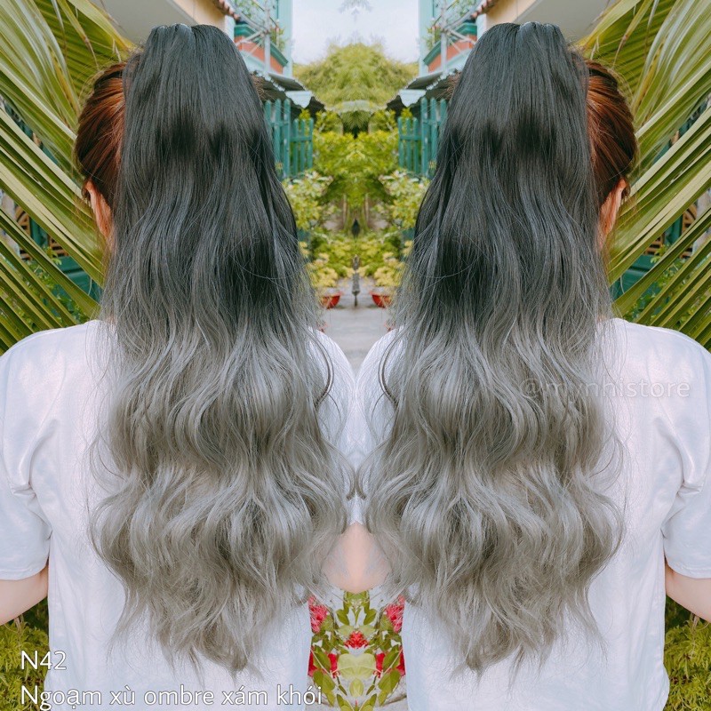 &lt;KÈM CLIP&gt; Ngoạm xù sóng nhuộm ombre n42