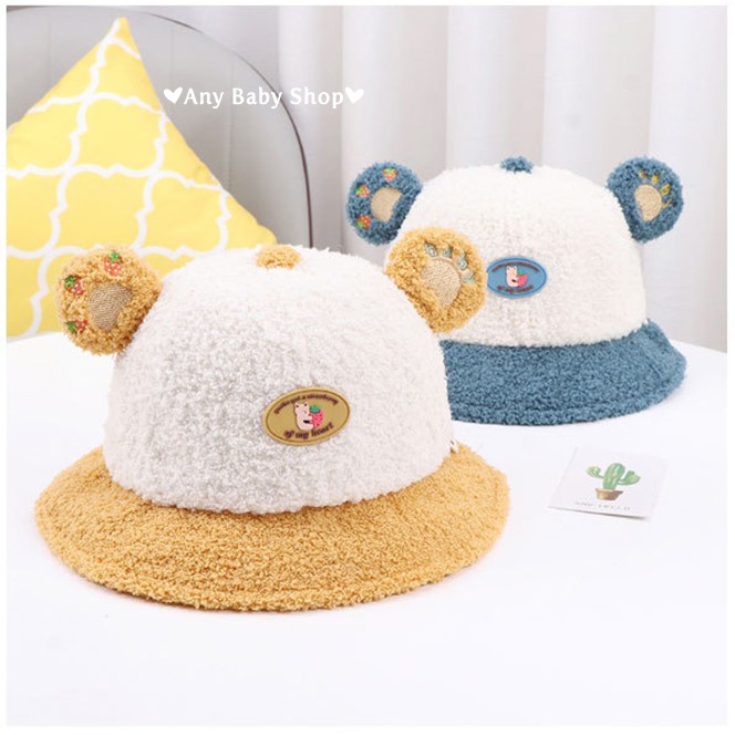 Mũ nón Bucket rộng vành thời trang cho bé trai và bé gái hình tai gấu nhiều màu siêu cute    ❣❣