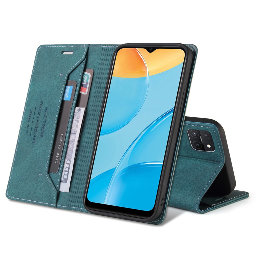 Case for Oppo A15 / A15S 008 Bao da điện thoại có ngăn đựng thẻ cao cấp cho