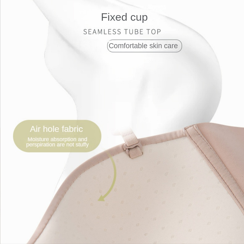 Mới Áo Ngực Ống Không Dây Không Đường May Có Đệm Nâng Ngực Tháo Rời Được