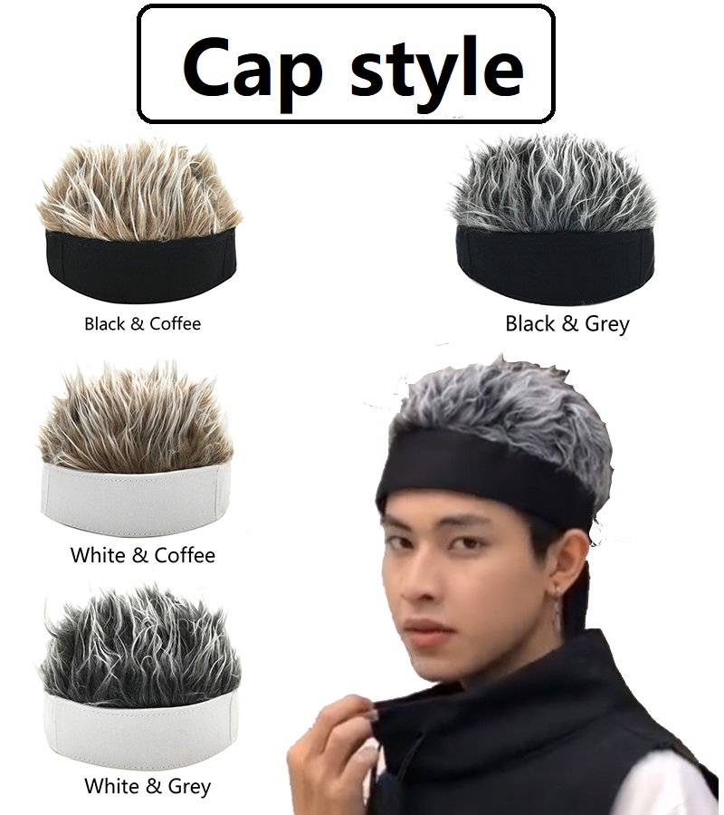 Mũ Lưỡi Trai Chống Nắng Kèm Tóc Giả Gắn Gai Tiện Dụng Cho Nam Và Nữ