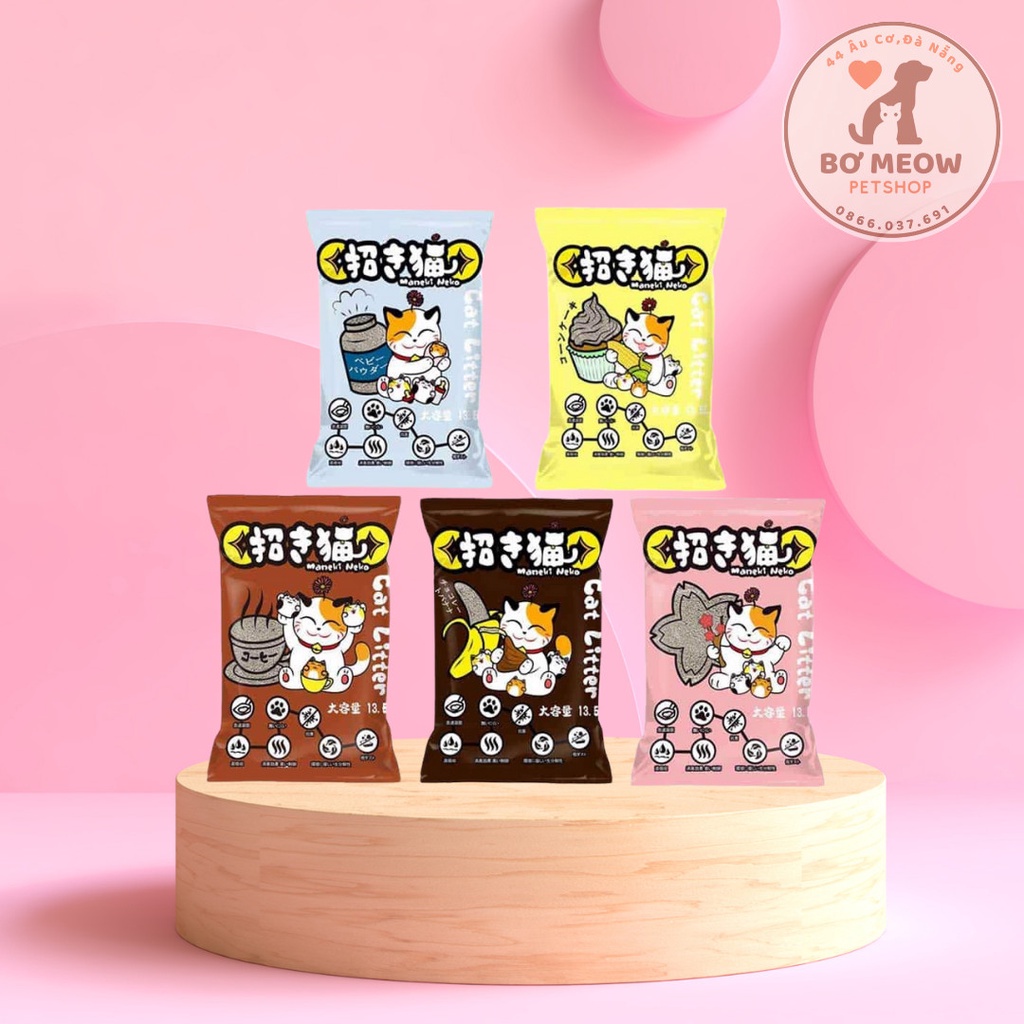 Maneki Neko cát đất sét cho mèo túi 5L