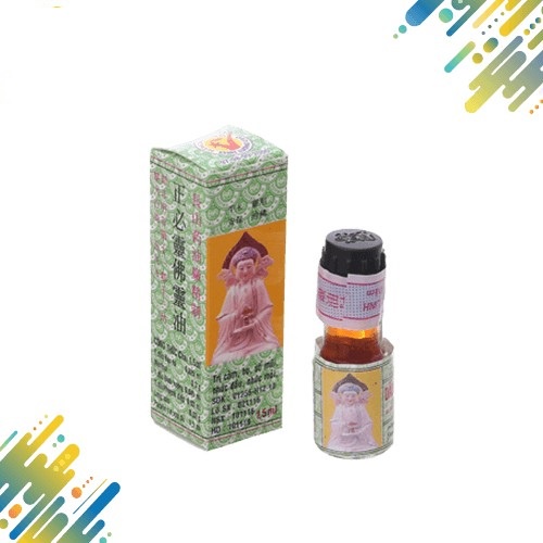 Dầu gió phật linh 5ml và 1,5 ml, dùng xoa ngoài da khi cảm, ho, sổ mũi, nhức đầu, say nắng, trúng gió