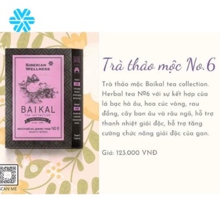Trà thảo mộc Baikal tea collection. Herbal tea №6 - Trà gan Siberian - 30 túi