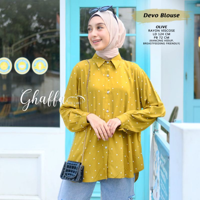 Devo Blouse By Ghaffa Nhãn / Áo sơ mi Rayon Viscose