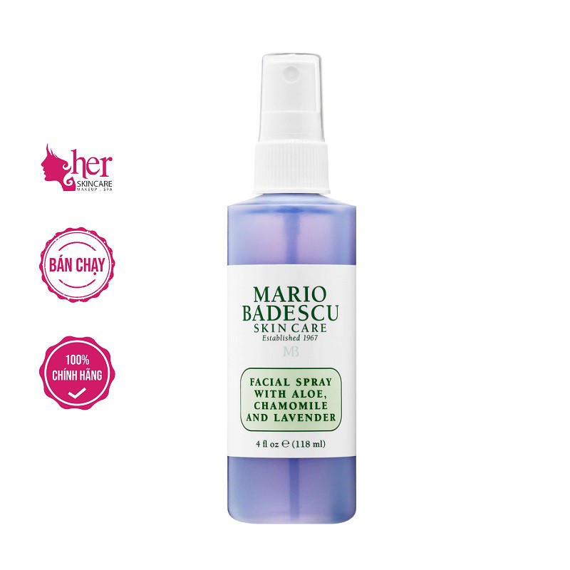 Toner dạng xịt Mario Badescu Facial Spray With Aloe, Chamolile and Lavender | BigBuy360 - bigbuy360.vn