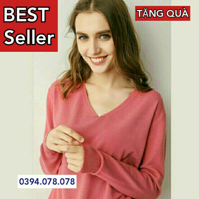 ÁO LEN DÀI TAY CỔ CHỮ V ( Hàng Quảng Châu) | BigBuy360 - bigbuy360.vn