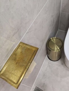 Thùng rác inox vàng cao cấp