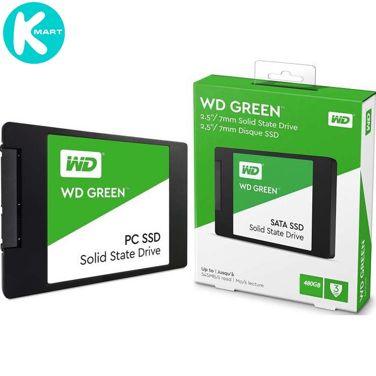 Ổ cứng SSD Western Digital Green 480GB 2.5" SATA 3 - WDS480G2G0A - Hàng Chính Hãng | BigBuy360 - bigbuy360.vn