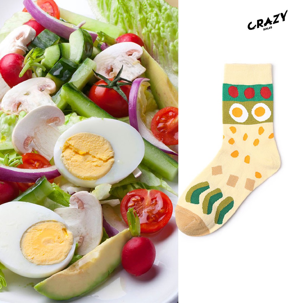 🧦 Crazy socks -Vớ dài cơm cuộn-cá hồi-vỉ nước thức ăn🧦
