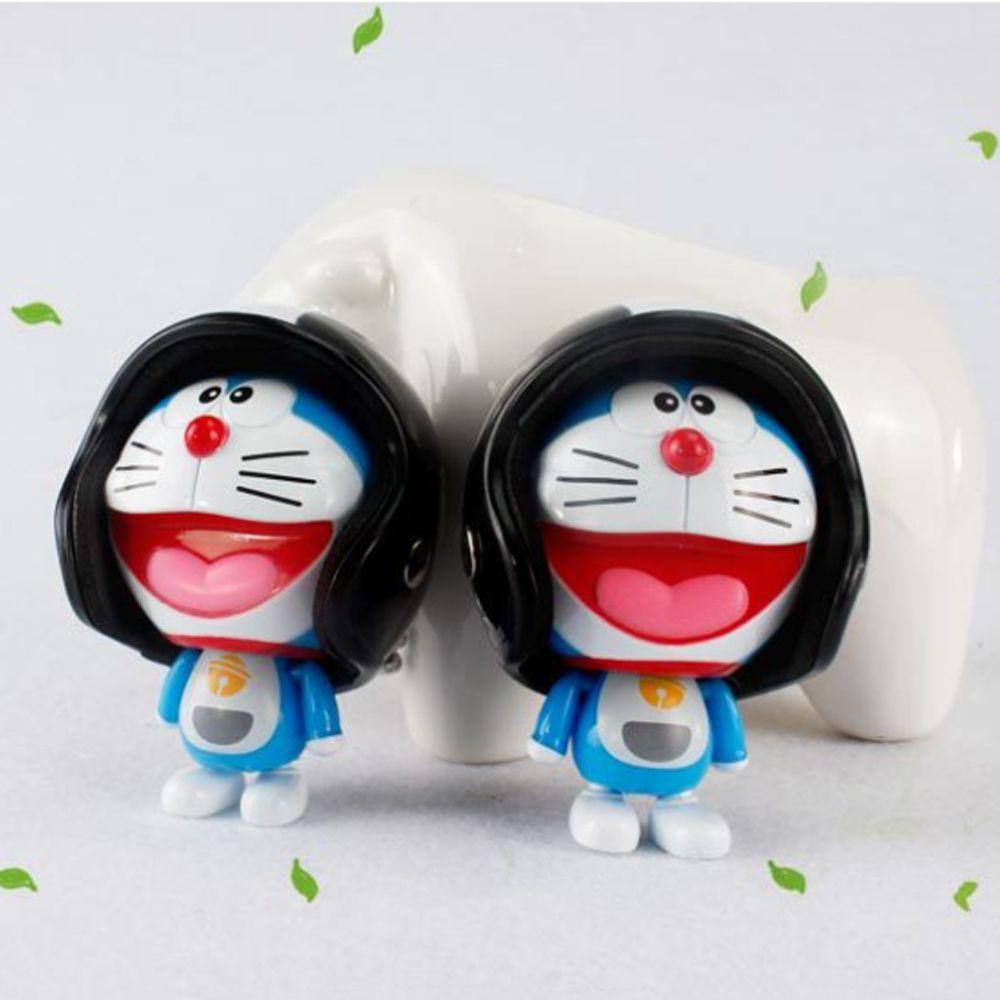 LILYES Móc Khóa Hình Búp Bê Doraemo Đội Mũ Bảo Hiểm Thời Trang Nhật Bản Dành Cho Trẻ Em